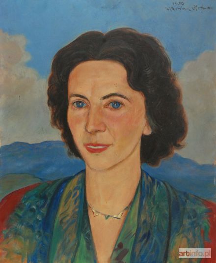 HOFMAN Wlastimil | Portret kobiety na tle gór, 1950