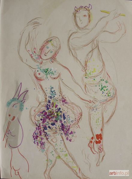 CHAGALL Marc | Dafne i Chloe z Le Ballet (1969, Mourlot #581)