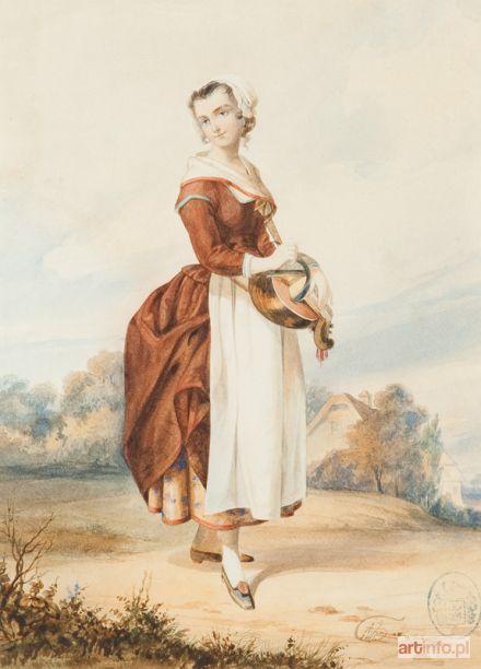 ŻAMETT Albert (Wojciech) | Włoska mandolinistka, 1847 r.
