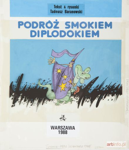 BARANOWSKI Tadeusz | Podróż smokiem Diplodokiem, plansza tytułowa, 1982/83 r.