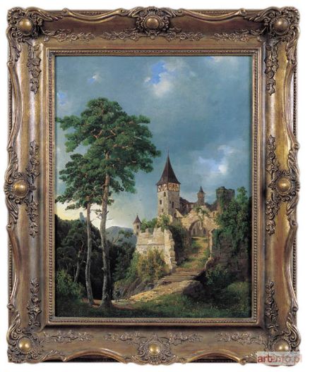 HOLTZHALB Adolf Rudolf | Zamek w górach, 1858