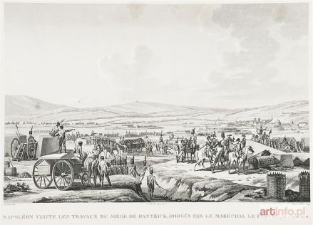 DEQUEVAUVILLERS Francois | Napoleon visite les travaux du siege de Dantzick, diriges par le marechal Le Febvre, le 9 mai 1807