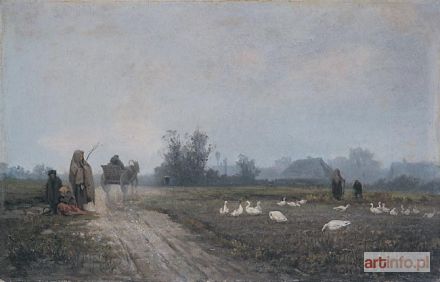 BROCHOCKI Walery | DESZCZOWY DZIEŃ NA WSI, 1891