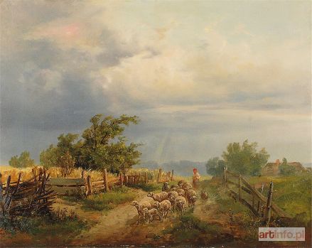 WASTKOWSKI Franciszek | Pasterka z owcami - Przed burzą, 1877