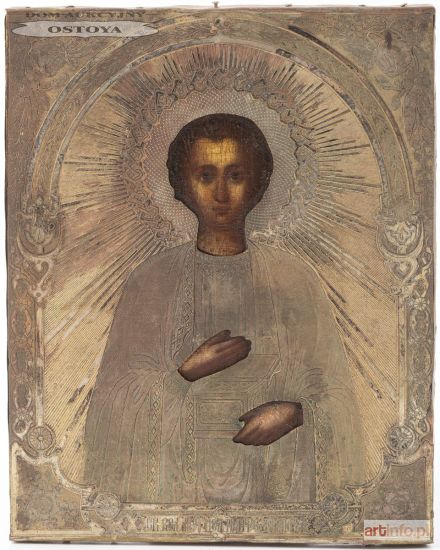 IKONA, ŚWIĘTY PANTALEON, Rosja, 2 poł. XIX w.