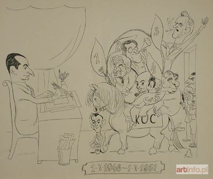ŻEBROWSKI Julian | Karykatura, 1951