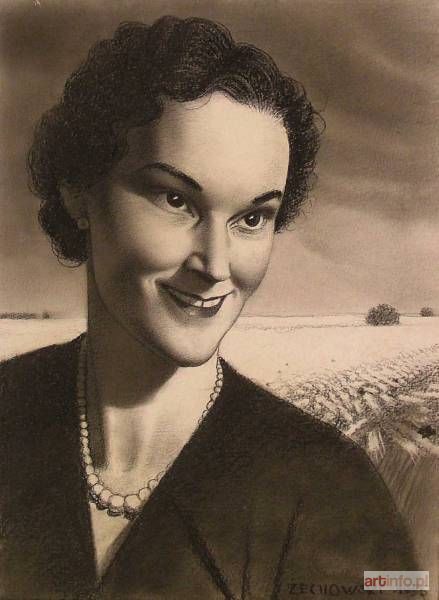 ŻECHOWSKI Stefan | Portret Natalii Kańkowej, 1956