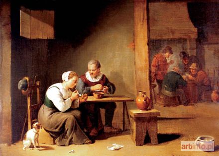 TENIERS II David mł. | Scena w gospodzie chłopskiej z palaczami i grającymi w karty