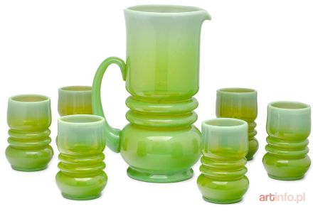 Zestaw do kompotu, proj. Lucyna Pijaczewska, Huta Szkła „Sudety”, 2 poł. lat 70 XX w.