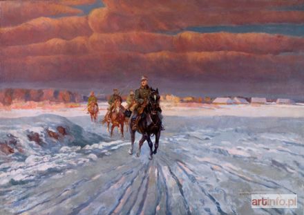 WINTEROWSKI Leonard | PATROL W ZIMOWYM PEJZAŻU, 1921