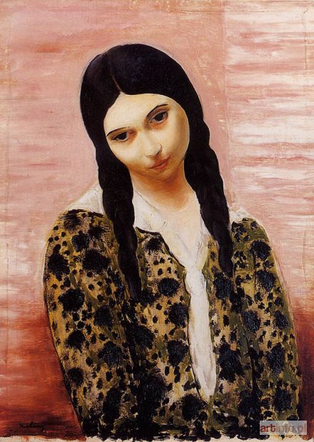 KISLING Mojżesz | JEUNE FILLE ASSISE AUX NATTES, 1930