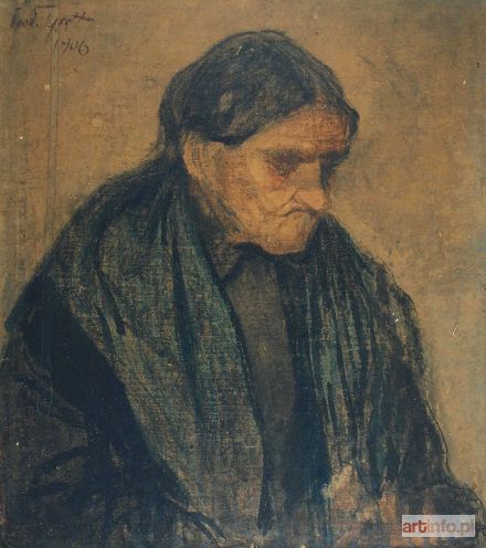 GROTT Teodor | Głowa staruszki, 1906