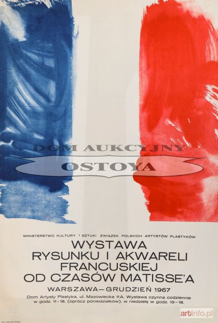 RADUCKI Maciej | Plakat WYSTAWA RYSUNKU I AKWARELI FRANCUSKIEJ OD CZASÓW MATISSE’A, 1967