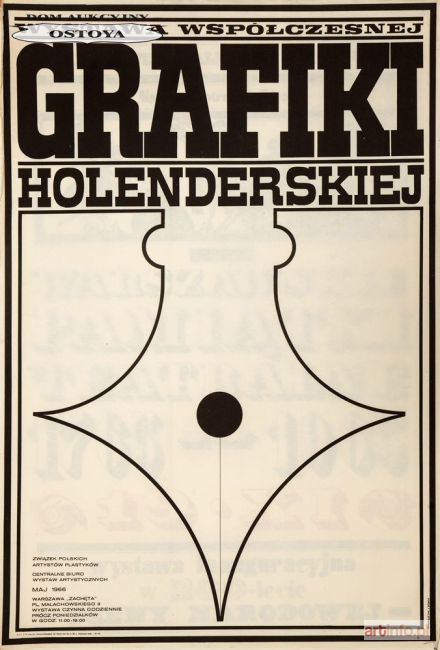 HILSCHER Hubert | Plakat WYSTAWA WSPÓŁCZESNEJ GRAFIKI HOLENDERSKIEJ, 1966