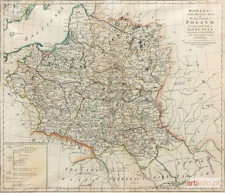 BOWLES Henry Carington | Bowles`s new pocket map of the Kingdom of Poland and Grand Dutchy of Lithuania...