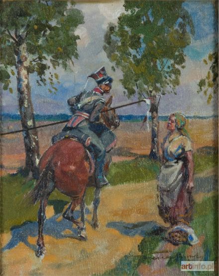 TRZESZCZKOWSKI Antoni | Pytanie o drogę, 1934 r.