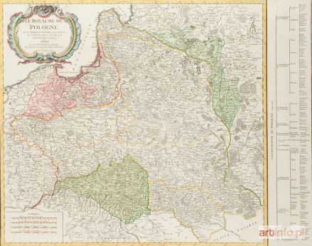 VAUGONDY DE ROBERT Didier | Mapa Polski, 1767 r.