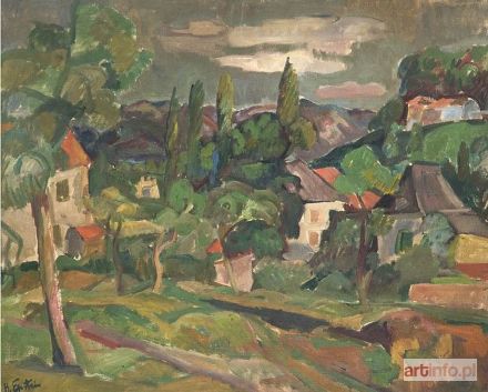 EPSTEIN Henryk (Chaim) | VILLAGE AVEC ARBRES, ok. 1920