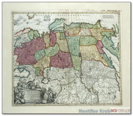 HOMANN Johann Baptist | Mapa imperium moskiewskiego, 1728