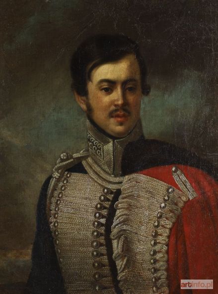 MALARZ ROSYJSKI | PORTRET OFICERA BIAŁORUSKIEGO PUŁKU HUZARÓW, 1826 - 1834