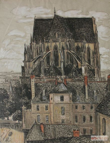 PESKE Jean (Jan Mirosław) PESKÉ, PESZKE | Katedra Notre Dame w Paryżu (1926)