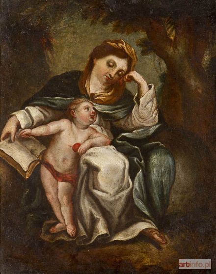 MALARZ Śląski | MADONNA Z DZIECIĄTKIEM, poł. XVIII w.